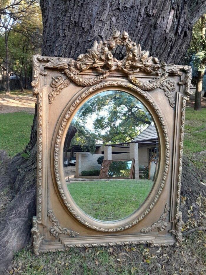 A French Rococo Style Ornately Carved & Gilded Bevelled Mirror - Image 3