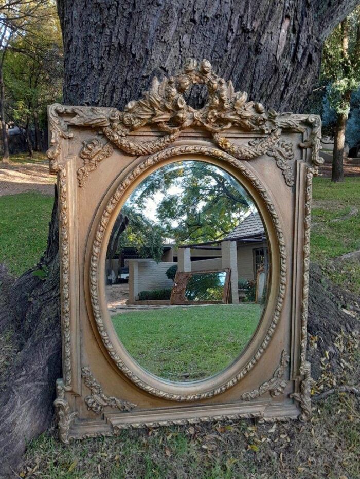 A French Rococo Style Ornately Carved & Gilded Bevelled Mirror - Image 4