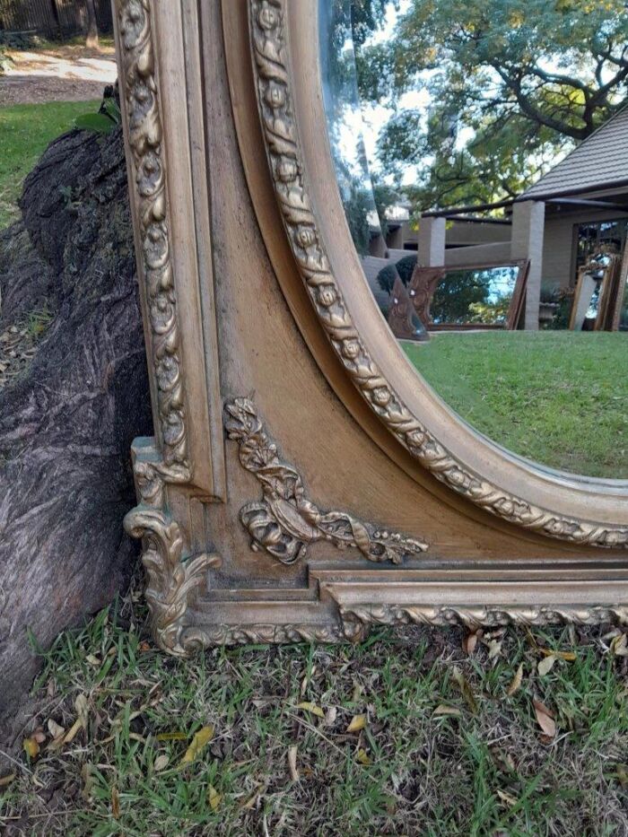 A French Rococo Style Ornately Carved & Gilded Bevelled Mirror - Image 5