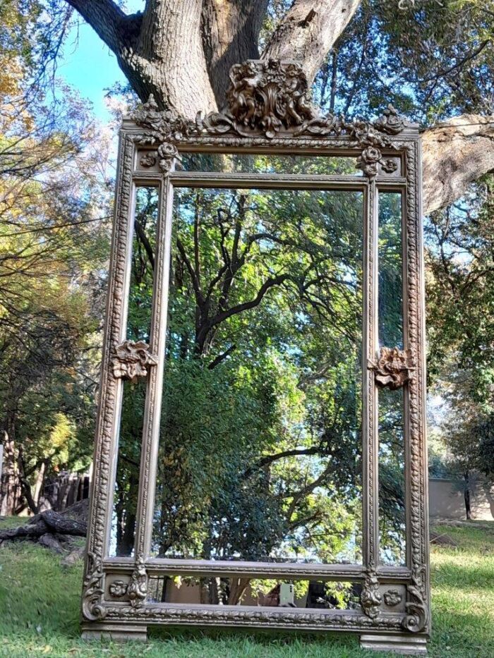 A French Rococo Style Ornately Carved & Gilded Large Bevelled Mirror - Image 2