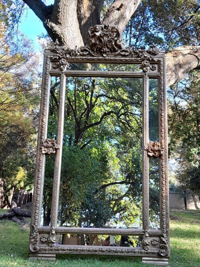 A French Rococo Style Ornately Carved & Gilded Large Bevelled Mirror - Image 3