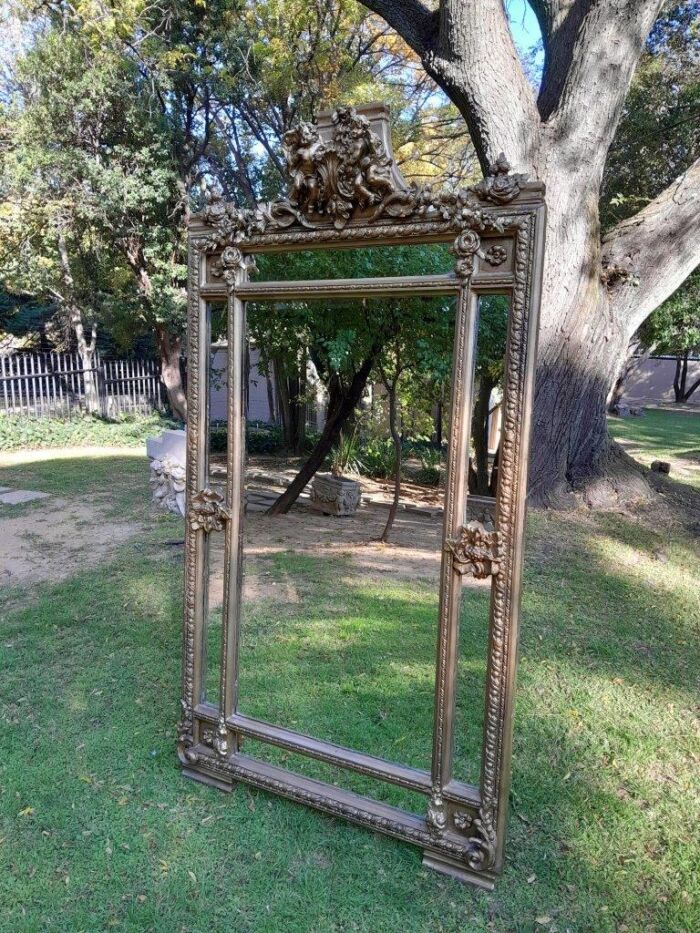 A French Rococo Style Ornately Carved & Gilded Large Bevelled Mirror - Image 4