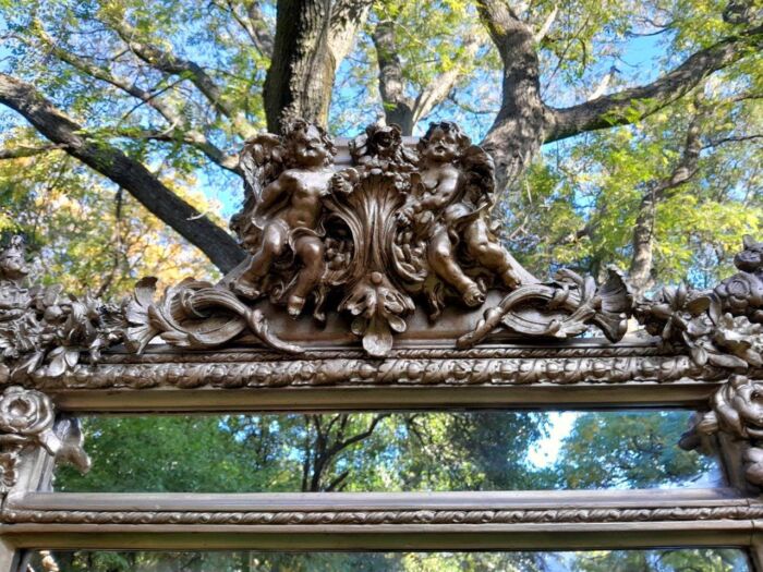 A French Rococo Style Ornately Carved & Gilded Large Bevelled Mirror - Image 8