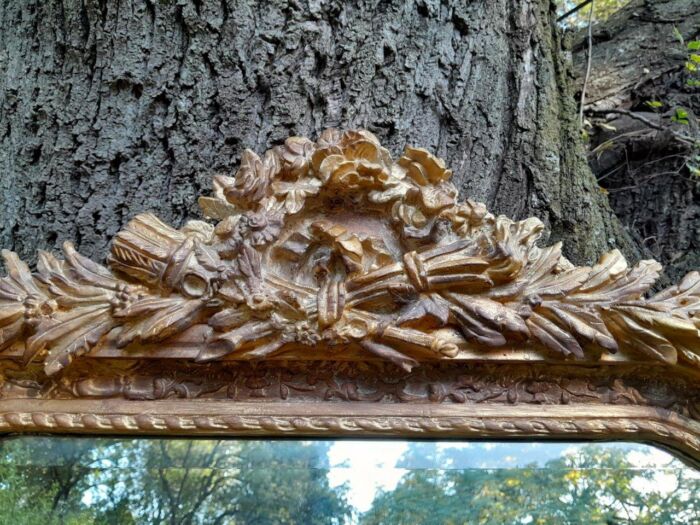 A French Rococo Style Ornately Carved & Gilded Bevelled Mirror - Image 15