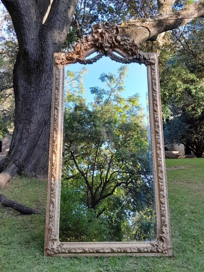 A French Rococo Style Ornately Carved & Gilded Bevelled Mirror - Image 2