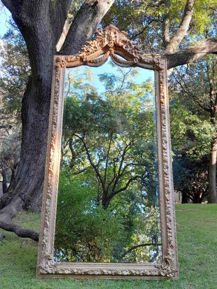 A French Rococo Style Ornately Carved & Gilded Bevelled Mirror - Image 8