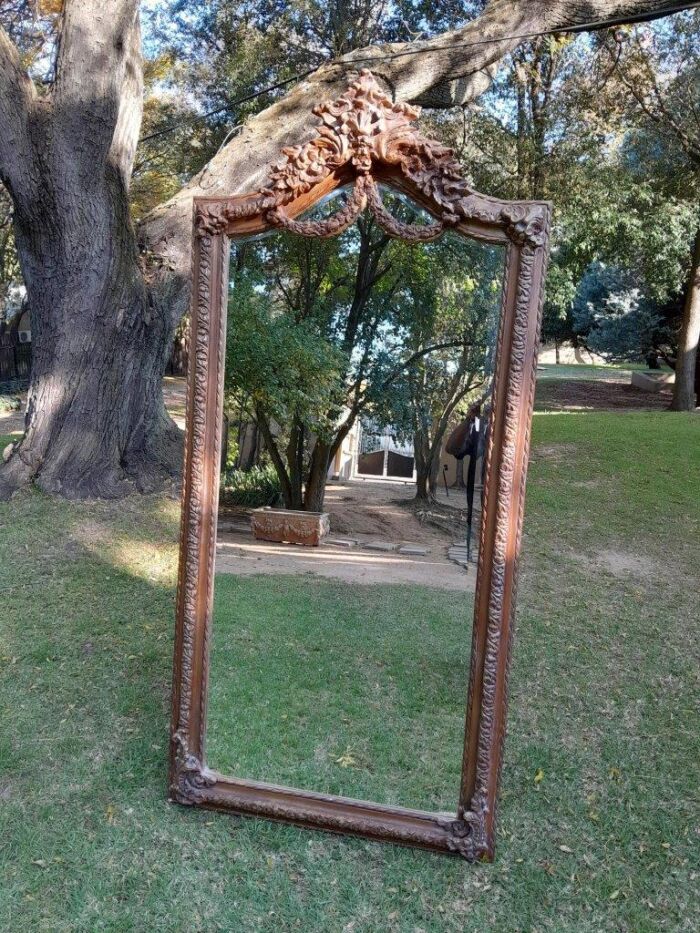 A French Rococo Style Ornately Carved & Gilded Bevelled Mirror - Image 3