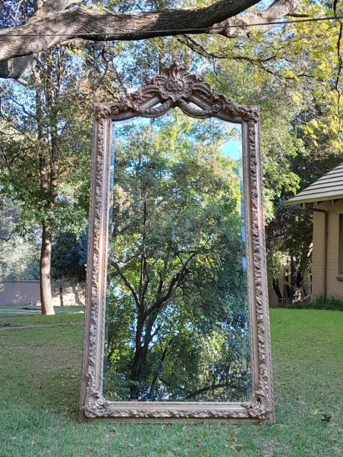 A French Rococo Style Ornately Carved & Gilded Bevelled Mirror - Image 2