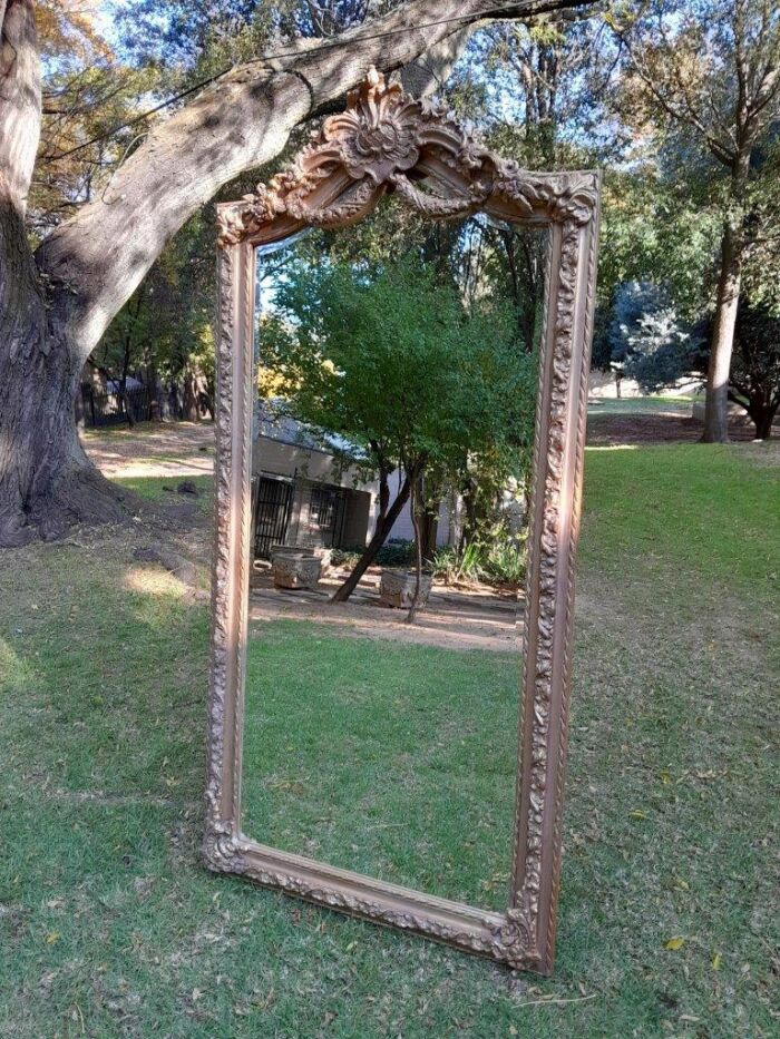 A French Rococo Style Ornately Carved & Gilded Bevelled Mirror - Image 3