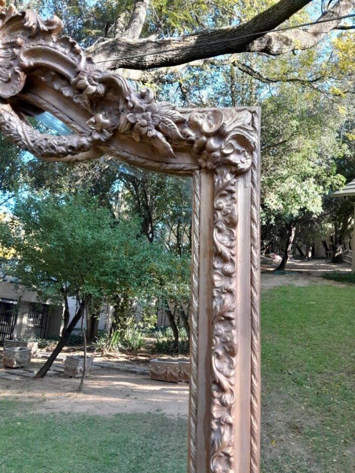 A French Rococo Style Ornately Carved & Gilded Bevelled Mirror - Image 5