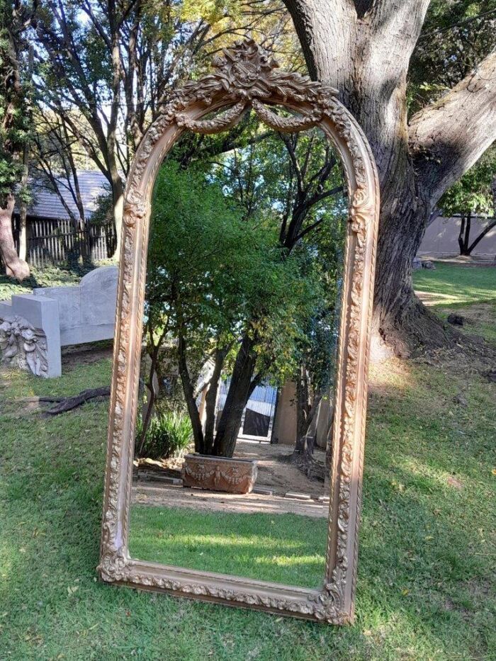 A French Rococo Style Ornately Carved & Gilded Bevelled Mirror - Image 3