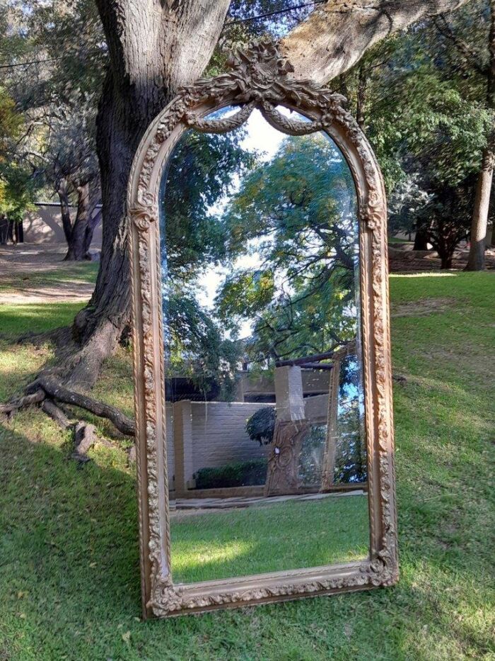 A French Rococo Style Ornately Carved & Gilded Bevelled Mirror - Image 4