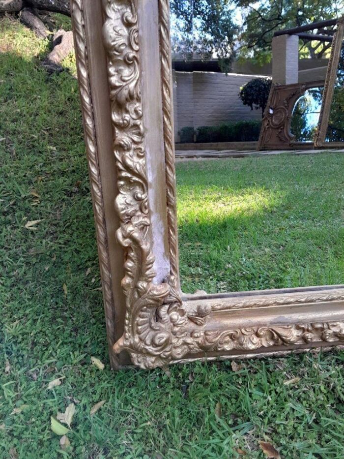 A French Rococo Style Ornately Carved & Gilded Bevelled Mirror - Image 5