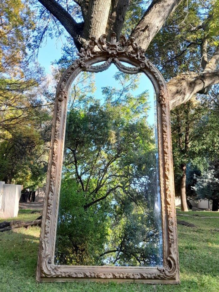 A French Rococo Style Ornately Carved & Gilded Bevelled Mirror - Image 2
