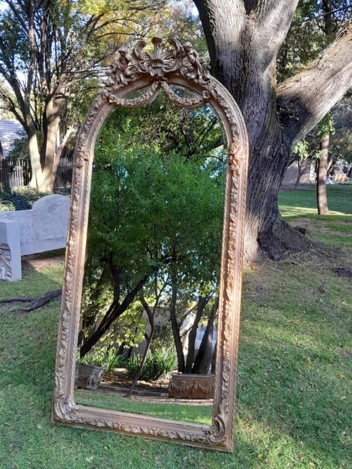 A French Rococo Style Ornately Carved & Gilded Bevelled Mirror - Image 3
