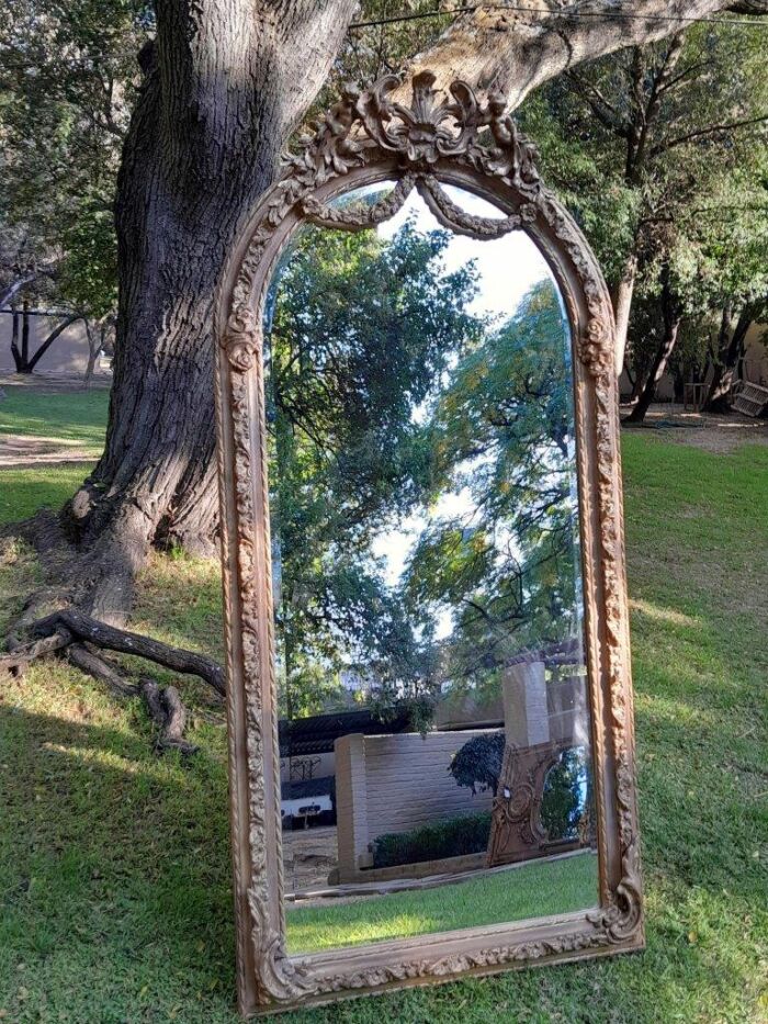 A French Rococo Style Ornately Carved & Gilded Bevelled Mirror - Image 4