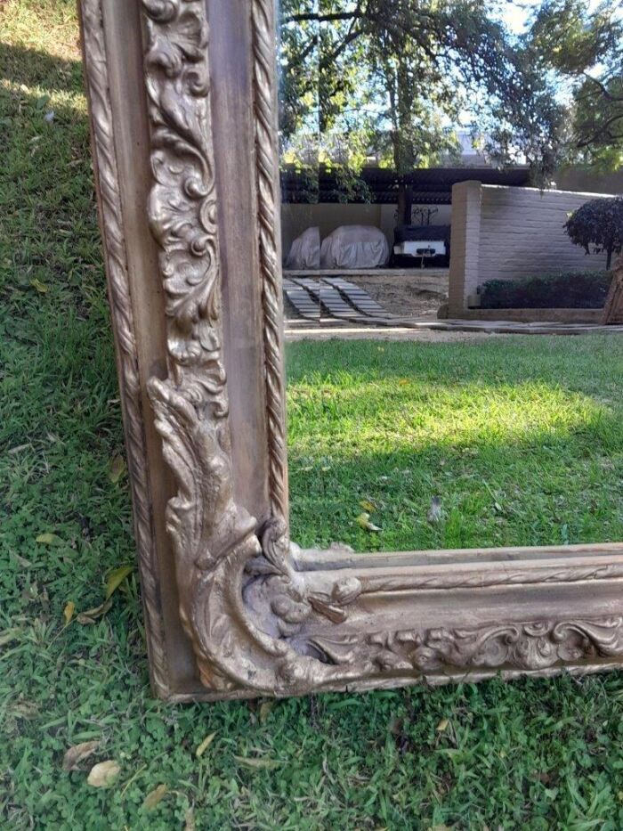 A French Rococo Style Ornately Carved & Gilded Bevelled Mirror - Image 5