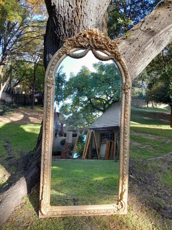 A French Rococo Style Ornately Carved & Gilded Bevelled Mirror - Image 2