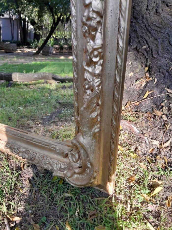 A French Rococo Style Ornately Carved & Gilded Bevelled Mirror - Image 4