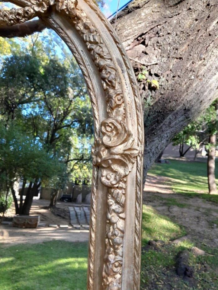 A French Rococo Style Ornately Carved & Gilded Bevelled Mirror - Image 5
