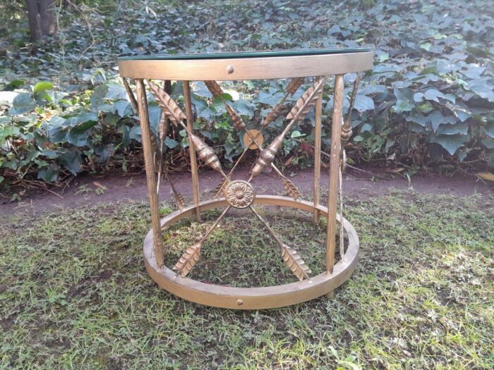 A Custom-made Gilt Metal Circulate Table with Bevelled Mirror - Image 2