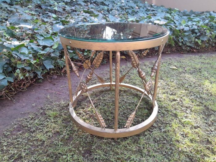 A Custom-made Gilt Metal Circulate Table with Bevelled Mirror - Image 4
