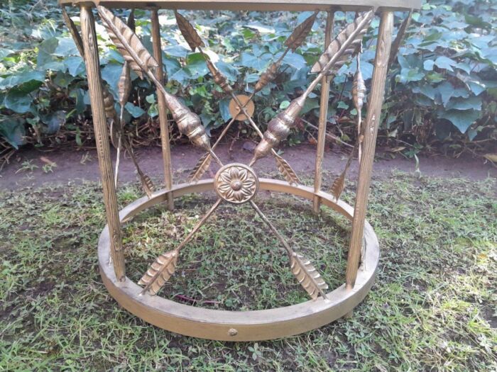 A Custom-made Gilt Metal Circulate Table with Bevelled Mirror - Image 5