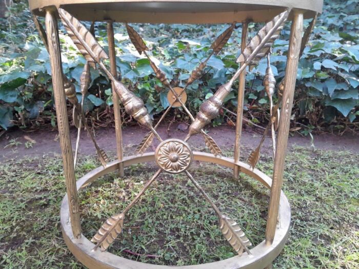 A Custom-made Gilt Metal Circulate Table with Bevelled Mirror - Image 6