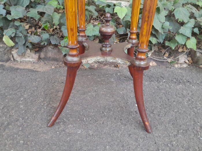 A 19th Century French Gilt and Walnut Gueridon Table with Marble With 'Pari /  France Certified Label Over One Hundred Year - Image 7