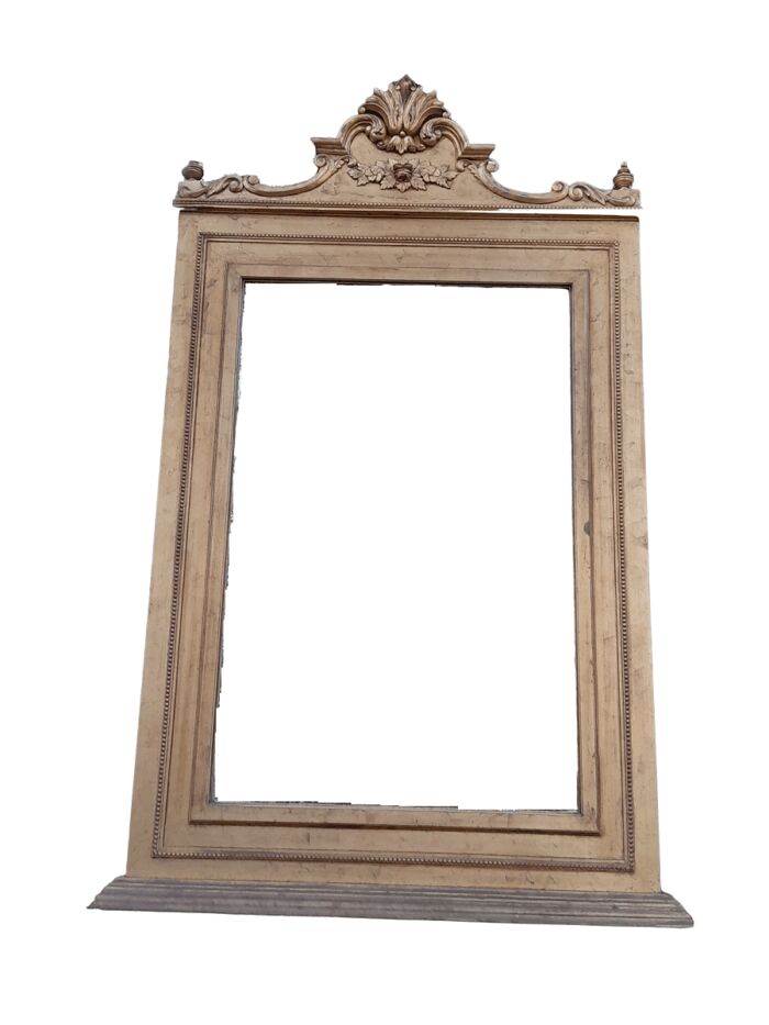 A Massive 20th Century French Style Ornately Carved and Gilded Bevelled Mirror