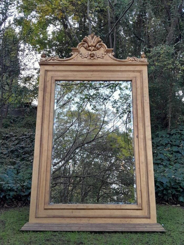 A Massive 20th Century French Style Ornately Carved and Gilded Bevelled Mirror - Image 2