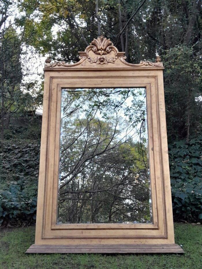 A Massive 20th Century French Style Ornately Carved and Gilded Bevelled Mirror - Image 3
