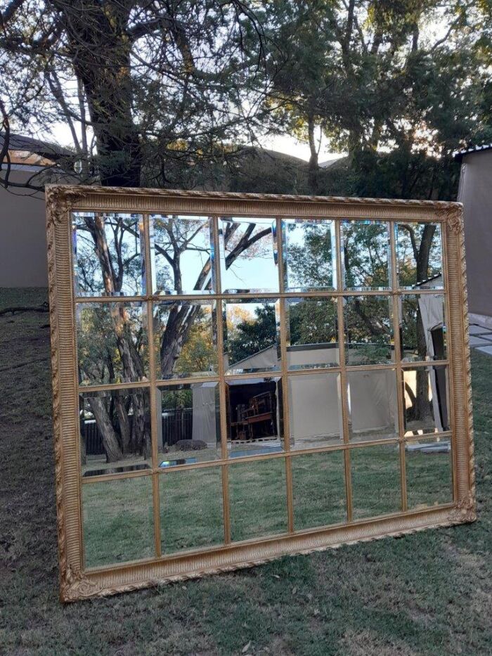 A French Style Heavily Carved and Gilded Framed Mirror with Bevelled Mirror Panes of Large Proportions - Image 6
