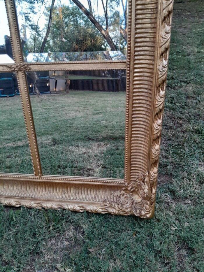 A French Style Heavily Carved and Gilded Framed Mirror with Bevelled Mirror Panes of Large Proportions - Image 9
