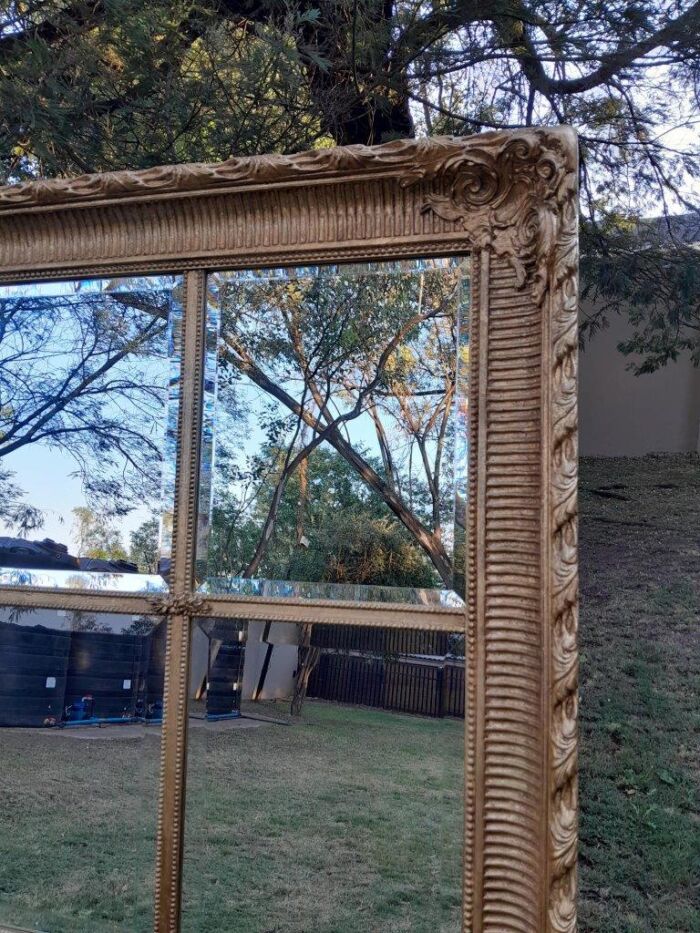 A French Style Heavily Carved and Gilded Framed Mirror with Bevelled Mirror Panes of Large Proportions - Image 10