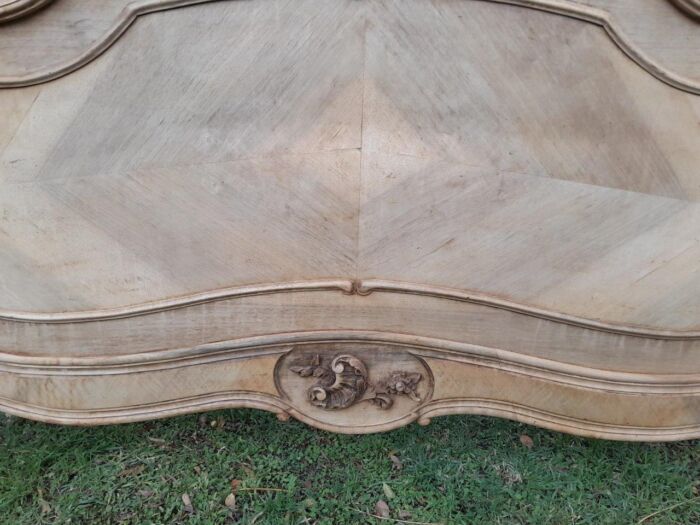 A 20TH Century Walnut Rococo Style Bed in a Contemporary Bleached Finish - Image 7