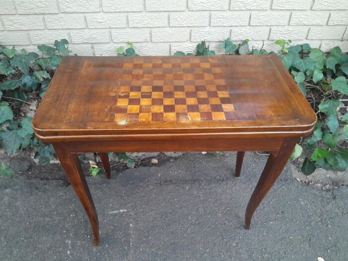 A 19th Century  French Walnut Chess And Games Table - Image 7