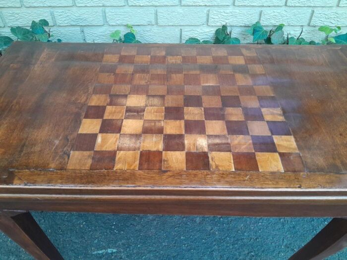 A 19th Century  French Walnut Chess And Games Table - Image 8