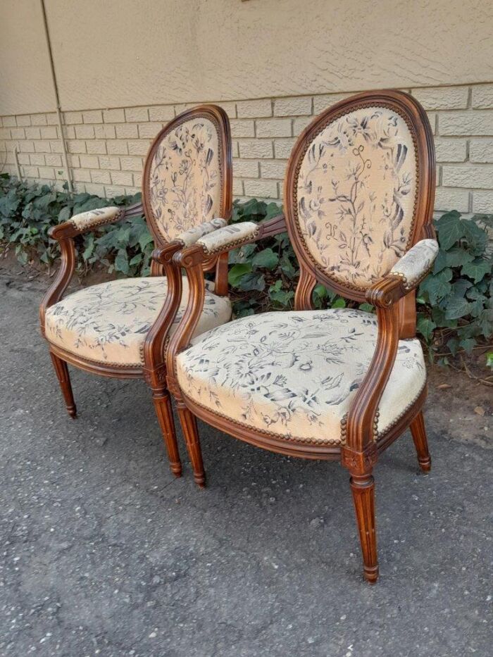 A Pair Of 19thc French Walnut Armchairs - Image 4