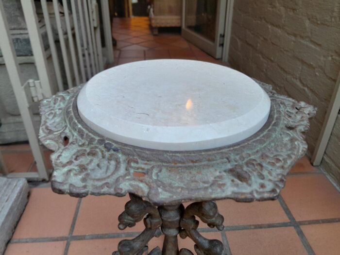 A 20th Century French Style Pair Of Cast-Iron Tables - Image 8