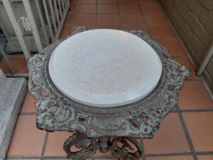 A 20th Century French Style Pair Of Cast-Iron Tables - Image 9