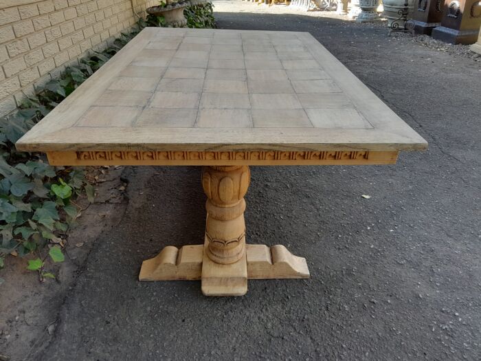 A 20th Century Oak Dining / Refectory / Entrance Table In A Contemporary Bleached Finish (Six Seater) - Image 8