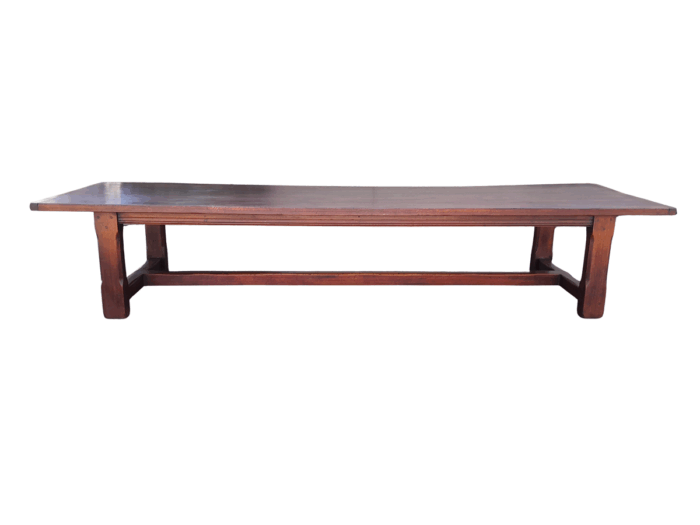 A 20th Century Massive Teak Refectory / Dining / Entrance Table  (12 To 14 Seater)