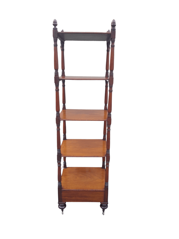 A 20th Century Mahogany Display Stand With Castors