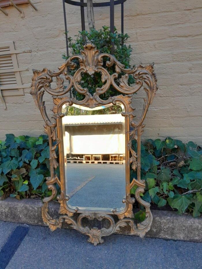 A 20th Century French Style Ornately Carved And Gilt Painted Wooden Mirror - Image 3