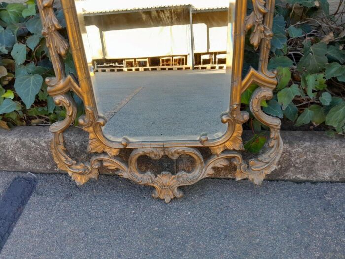 A 20th Century French Style Ornately Carved And Gilt Painted Wooden Mirror - Image 4