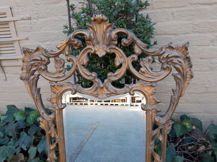 A 20th Century French Style Ornately Carved And Gilt Painted Wooden Mirror - Image 5