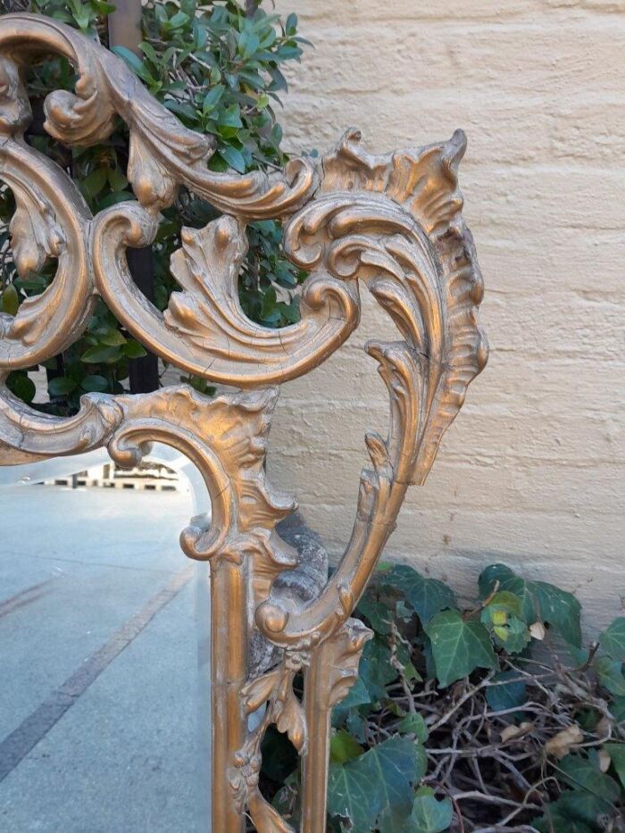 A 20th Century French Style Ornately Carved And Gilt Painted Wooden Mirror - Image 6