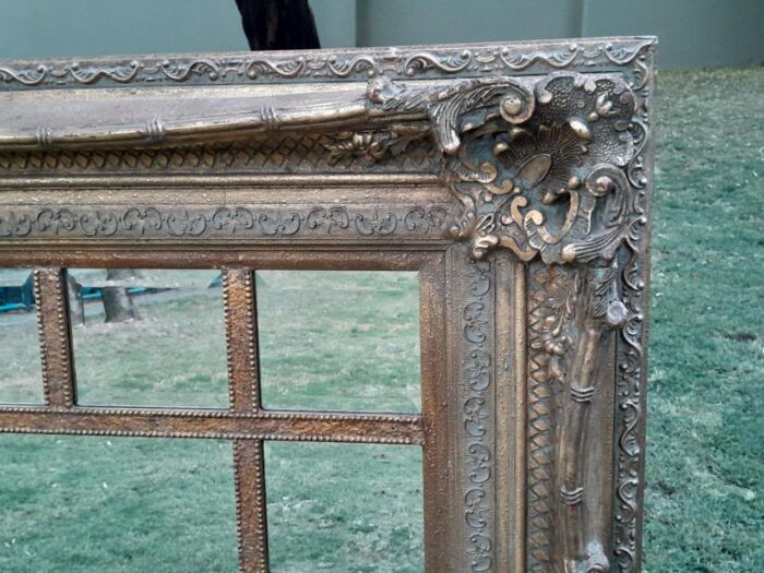 A 20th Century French Style Ornately Carved, Gilt Painted And Bevelled Mirror Of Large Proportions - Image 6