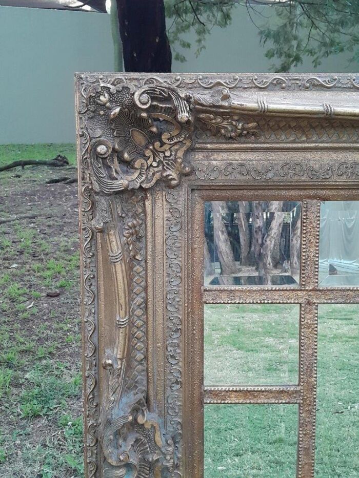 A 20th Century French Style Ornately Carved, Gilt Painted And Bevelled Mirror Of Large Proportions - Image 7
